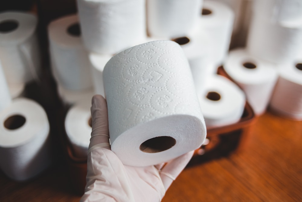 Toilet rolls and paper supplies
